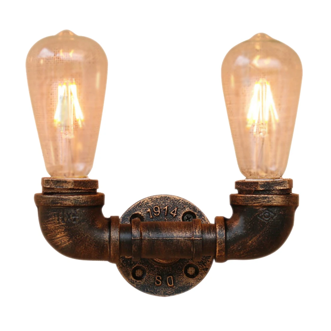 

WISH-BG804-2 retro industrial simple 110V-240V antique iron pipe small wall lamp loft light bar retro European and American ca