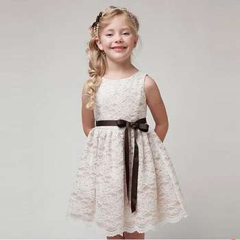 

2016 summer baby girls dress fashion elegant girl lace dresses european style children wedding brand kids clothing 3-8y