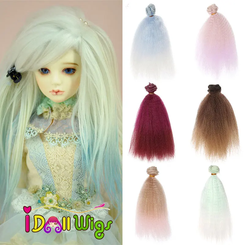 Кукольные волосы 15/20*100 см кудрявые парики для куклы blyth 1/3 1/4 1/6 BJD ручной работы