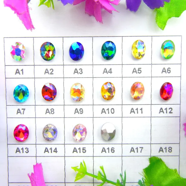 AB colors-pegamento ovalado de vidrio de forma ovalada para cuentas de diamantes de imitación, adornos, accesorios, 4x6, 6x8, 8x10, 10x14, 13x18, 18x25, 20x30mm AB colors-pegamento ovalado de vidrio de forma ovalada para cuentas de diamantes de imitación, adornos, accesorios, 4x6, 6x8, 8x10, 10x14, 13x18, 18x25, 20x30mm