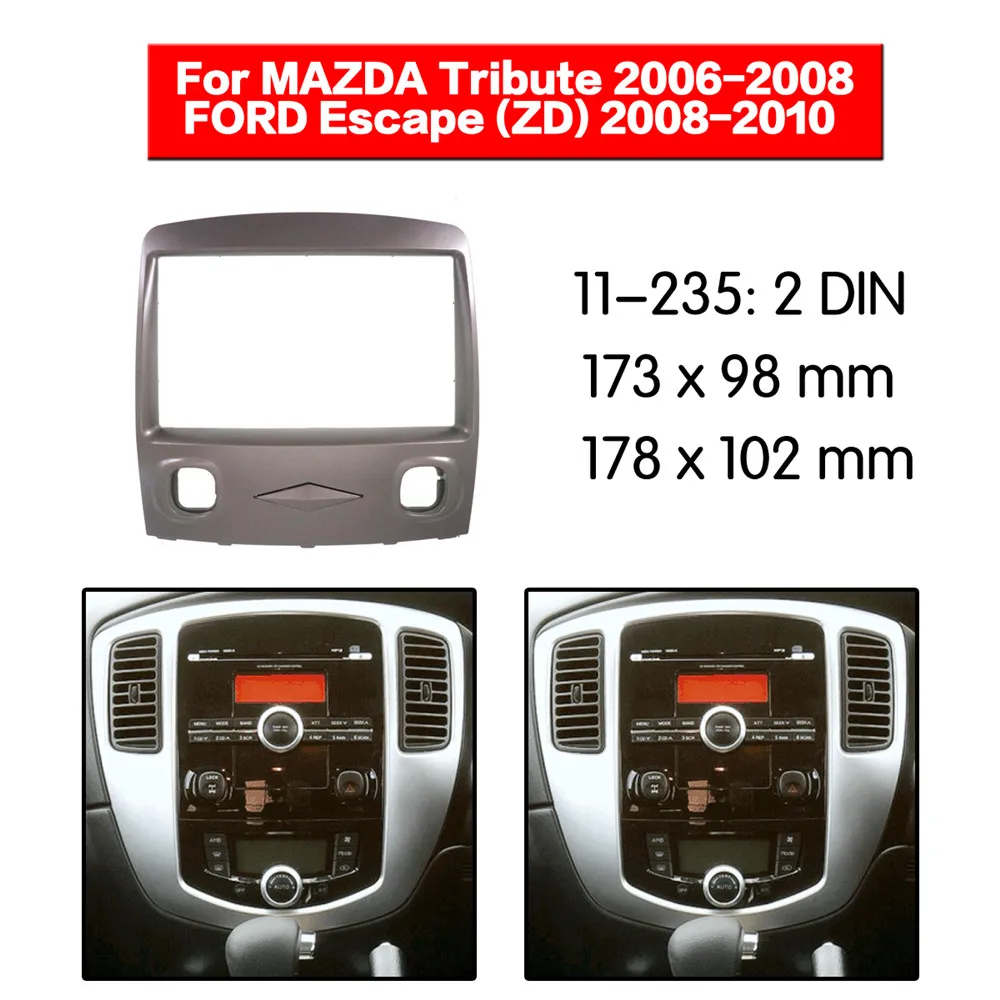 11-235 радио фасции Для FORD Escape(ZD) MAZDA Tribute Double Din Радио DVD стерео CD панель тире крепление 2din