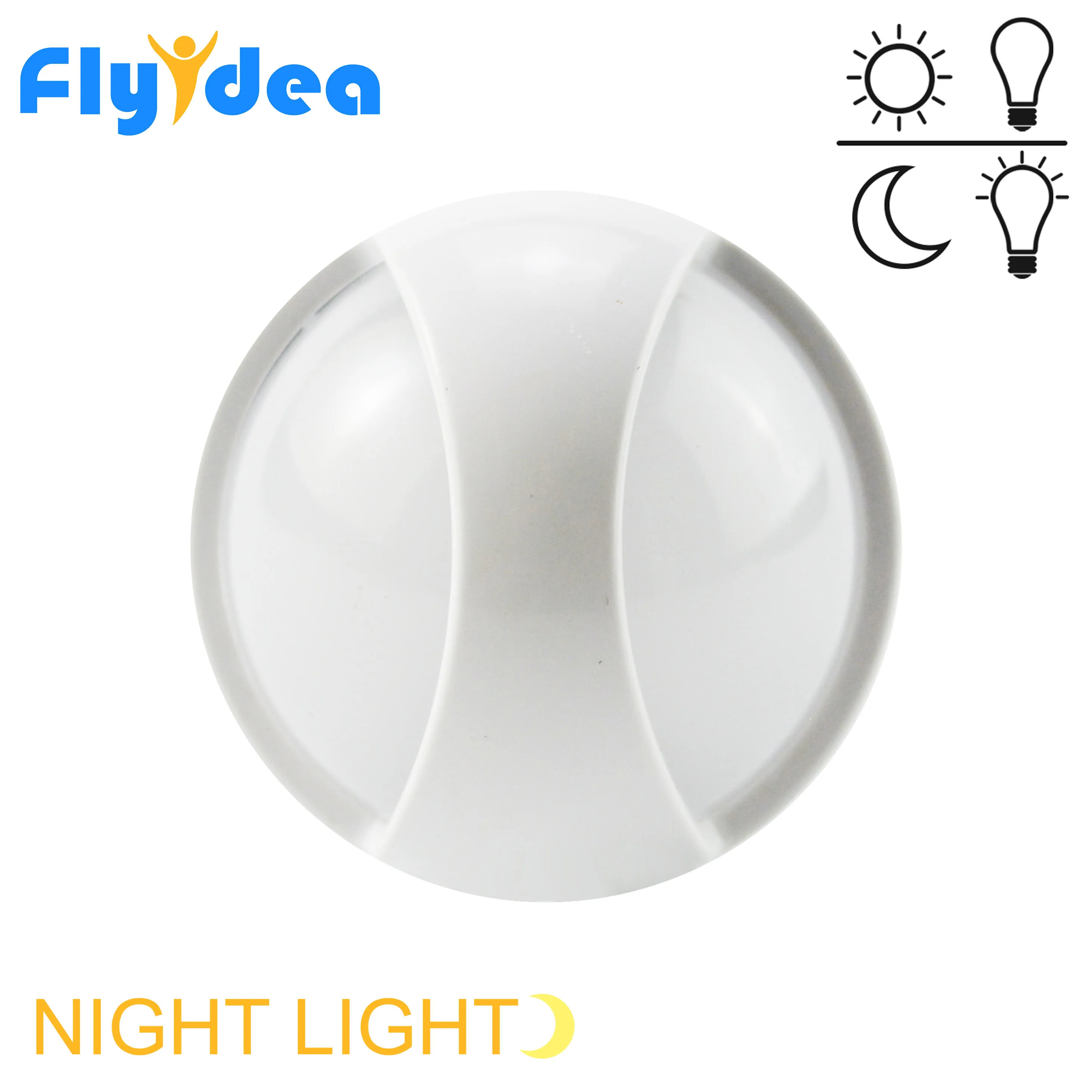 

Mini LED Night Light Light Sensor Control Kid/Baby/Children Gifts Bedroom Bedside Sphere Night Lamp 220V EU Plug Warm White