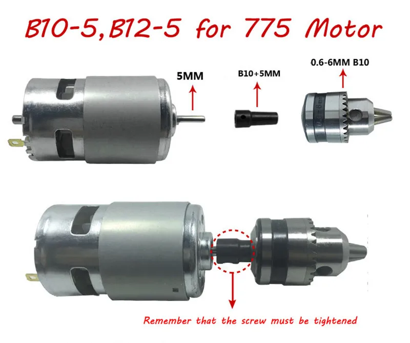3420 775 мотор патрон B10 B12 бурение электрический молоток электродрель мотор Зажимной патрон