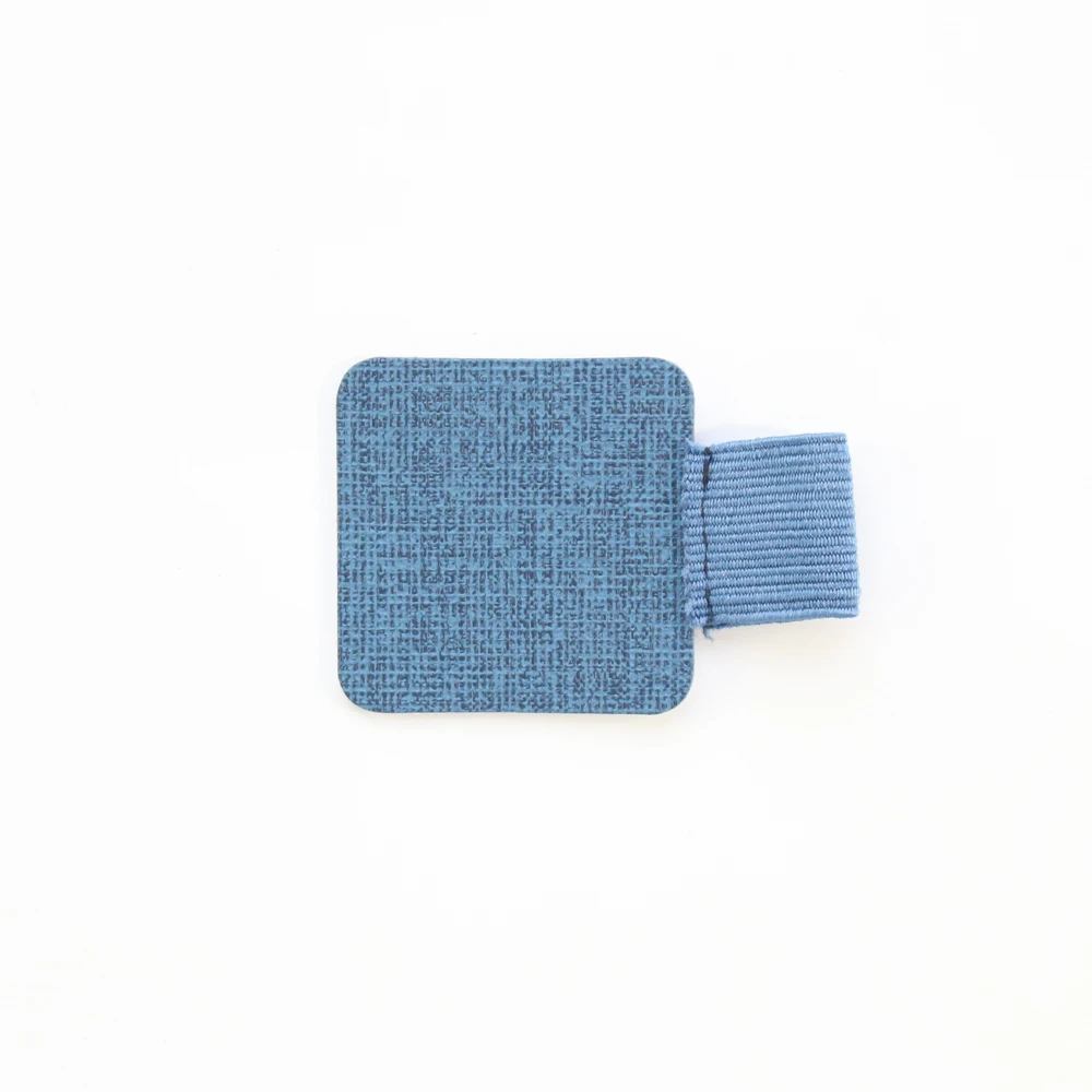 Domikee классический тканевый кожаный эластичный офисный школьный липкий держатель для ручек блокноты канцелярские товары, 8 цветов 2 шт - Цвет: blue square