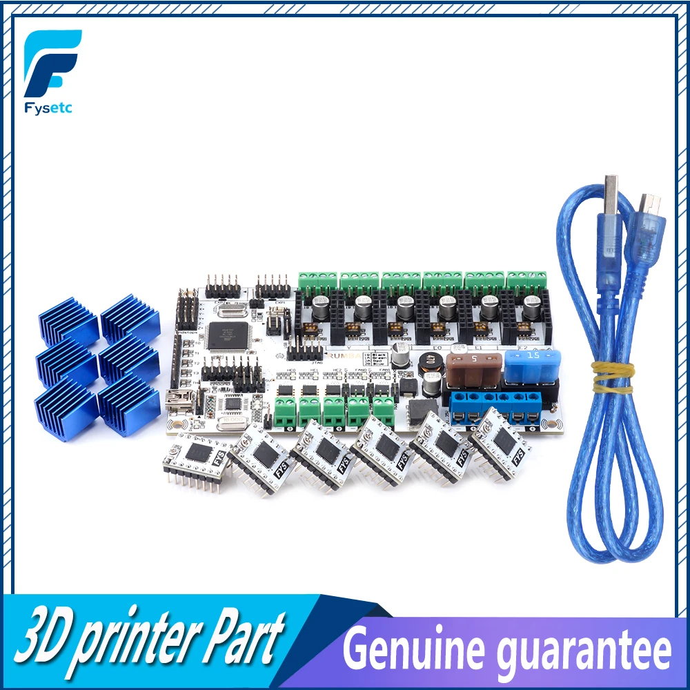 

Rumba Plus 3D Printer Start Kits Mother Board Upgrade Rumba+ Control Board With 6pcs TB67S109 Stepper Driver Suitable TFT