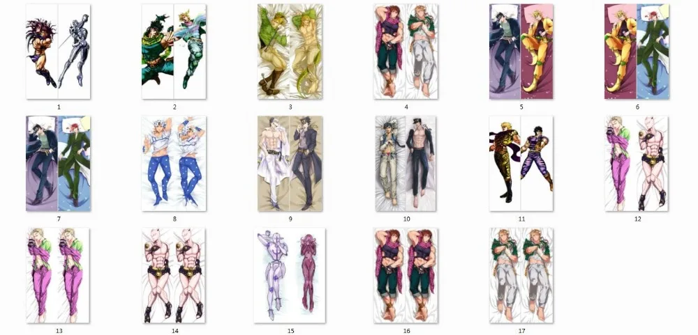 Наволочка для тела с мангой JoJo no Kimyo na Boken необычное приключение Джозефа джоестара