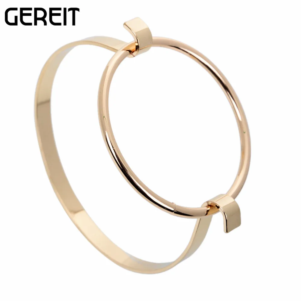 Fashion Accessory Minimalist Jewelry 2017 New Gold color Circle Bangle Cuff Bracelet Bangle for ...