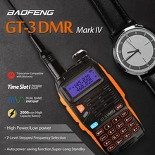 Baofeng gt-3dmr mark iv dual band vhf/uhf walkie talkie два способ Радио Хэм Приемопередатчик с DMR Функции Временной Интервал 1 ретранслятор
