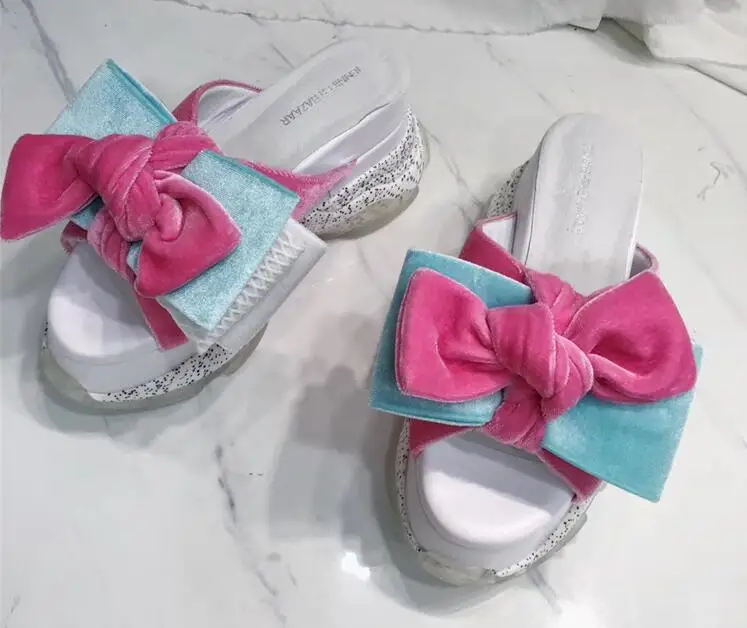 

2019 new Fashion Beading Flower Platform Beach Shoes Women Summer Slippers Summer Flip Flops Flat Shoes sandals