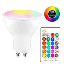 RGBW светодиодный лампы 8 Вт RGB GU10 Цвет изменение для создания