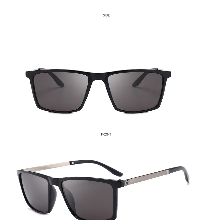 Квадратные поляризационные солнцезащитные очки Для мужчин зеркало вождения солнцезащитные очки UV400 Высокое качество HD вогнуто-Выпуклое стекло, De Soleil Homme
