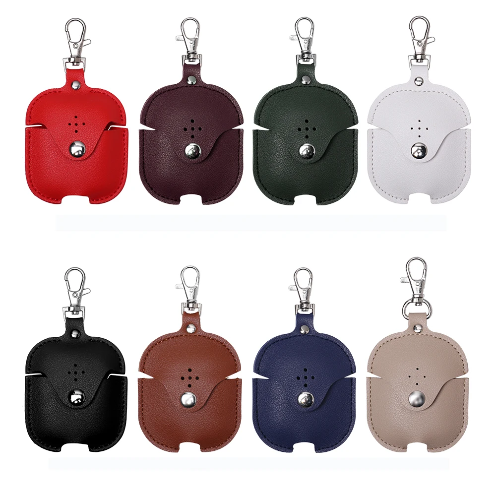 Новый цветной кожаный чехол для Apple Airpods мягкий роскошный классический защитный