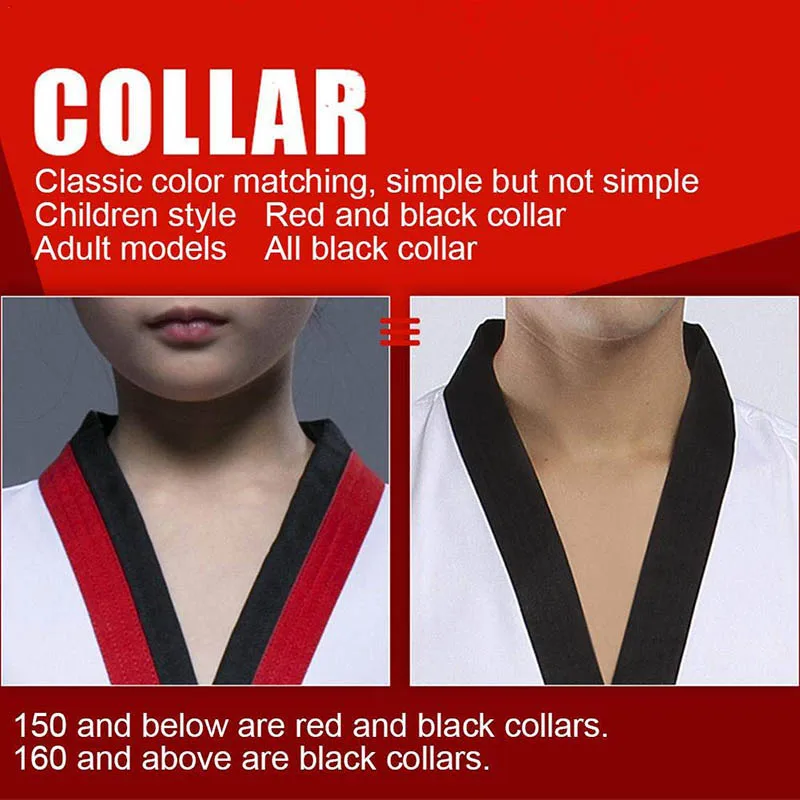 Unisex Taekwondo Clothing Adult Children Kids Karate Suit Martial Arts Training Sets Kung Fu Uniform For Women Men White Belt (14)