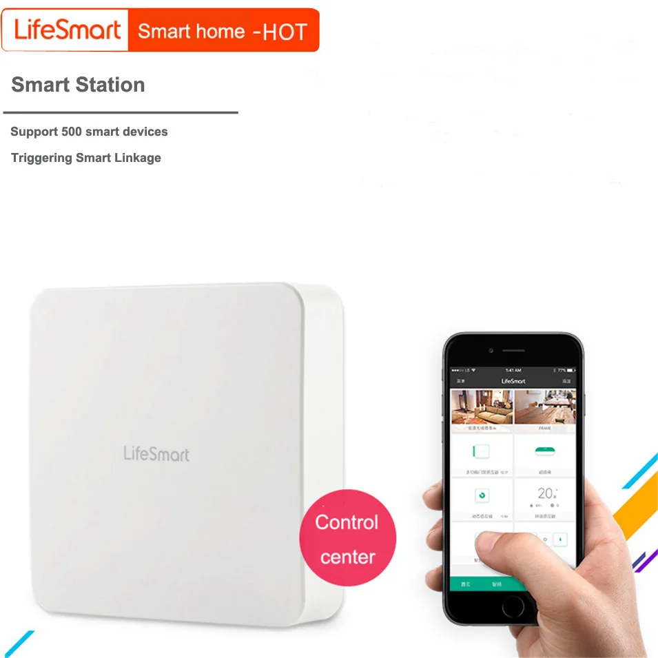

Lifesmart Smart Home Automation Smart Station Center Core of your Home 433MHz Wireless WIFI Remote VIA IOS Android