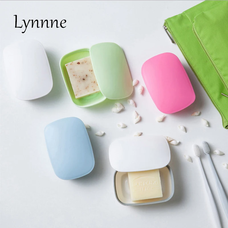 Lynnne Creative Travel Soap Box Plastic Soap Holder Lid Covers Cassette