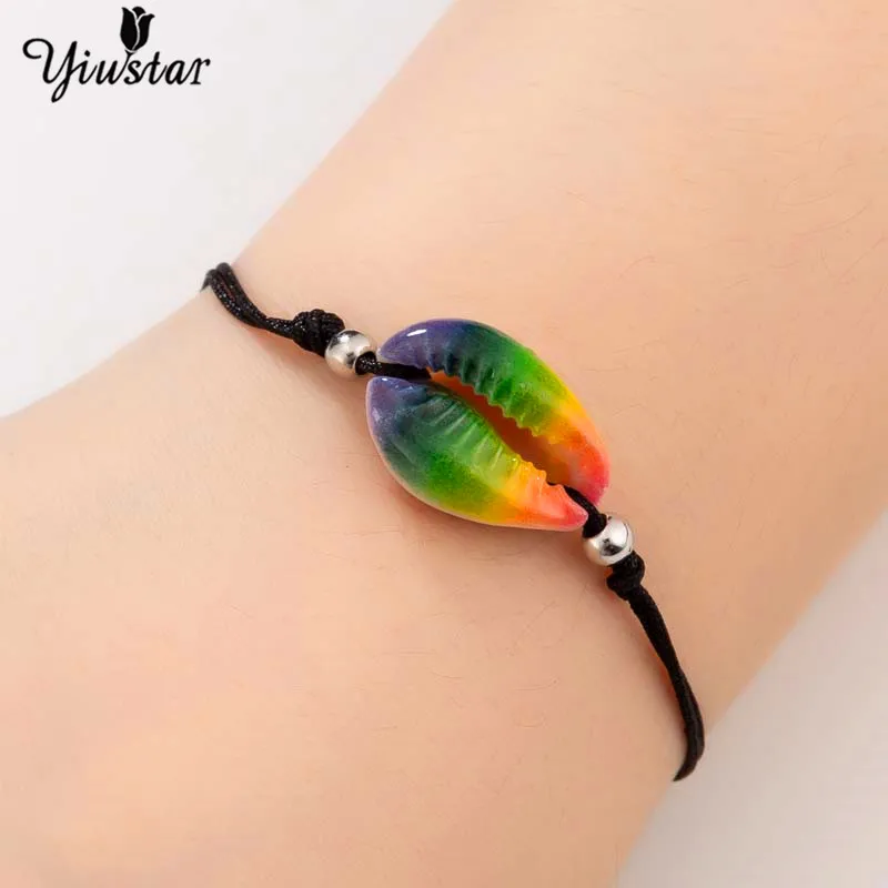Yiustar Charming Elegant Exquisite Green Natural Shell Bracelet Pretty Splendid Seashell Gifts For Women Girls Keepsake | Украшения и