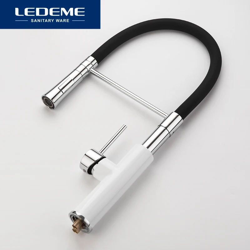  LEDEME Kitchen Faucet Water Taps Rubber Tube Mixer Torneira Kitchen Sink Faucet Mixer Crane Taps Br - 32853261813