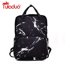 

Tuladuo Brand Canvas Backpack Female School Bags for Teenage Girls Marbling Backpack Big Laptop Rucksack Mochilas Sac A Dos 2018