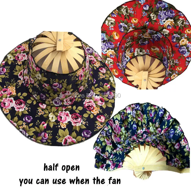 folding fan hat