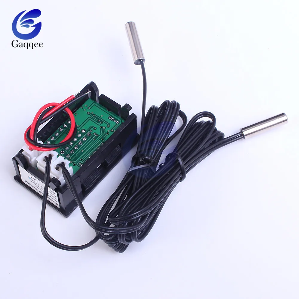 DC 4V 28V Mini Dual Дисплей цифровой Температура Управление Термометр датчик