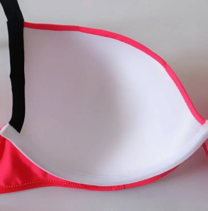 6XL плюс размер сплошной комплект бикини пикантные женские купальный костюм Купальник Push up Купальники Бикини талия бразильский пляжная