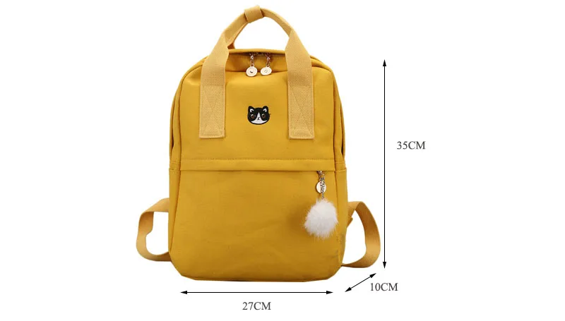 MJ Canvas Backpack Women Travel Bag Female Large Canvas Travel Backpack Fashion School Bag for Teenage Girls (53)