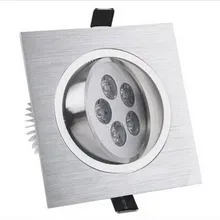 20 шт./лот, светодиодный светильник с регулируемой яркостью, 15 Вт, 3*5 Вт, 950 лм, Квадратный светодиодный светильник, встраиваемая лампа, светодиодный светильник высокого качества, CE& ROHS FCC UL SAA