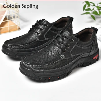 

Golden Sapling Genuine Leather Outdoor Shoes Men Soft Tactical Trekking Hiking Shoes Men's Sneakers Tracking Hunting Man Sneaker
