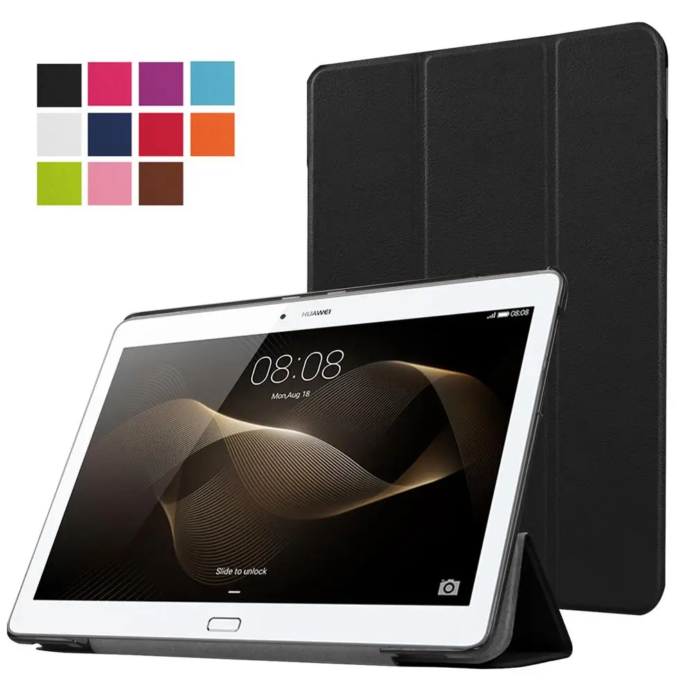 

PU Leather Cover Case For Huawei MediaPad M5 Lite 10.1 BAH2-W19 L09 Scratch-Resistant Tablet LCD Screen Protector