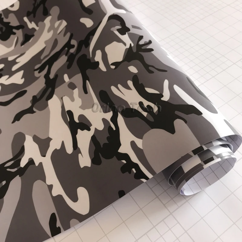 Black Grey White Vinyl Film Wrap-5