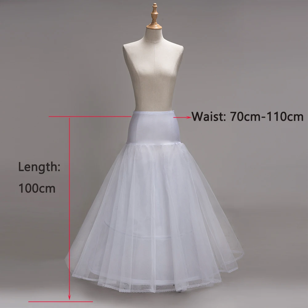 A-Line 2 обручи юбки для торжественное платье свадебные аксессуары кринолин дешевые белый длинный Нижняя Размеры