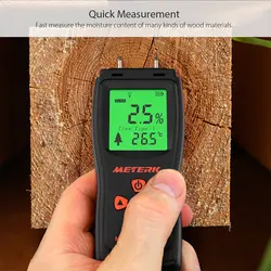 Meterk портативный мини Деревянный измеритель влажности цифровой ЖК-дисплей пиломатериалы влажной метр детектор тестер 2 Pin Зонд Диапазон 2 ~ 70