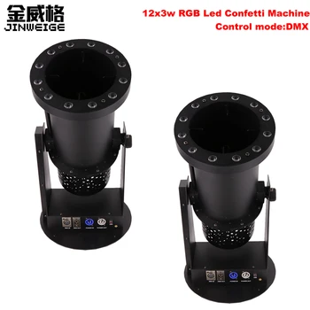 

Free Shipping 2pcs/Lot 12x3w RGB Led Confetti Machine 1200w Pro Stage Disco DJ Wedding Ceremony Party Paper Blower Confetti