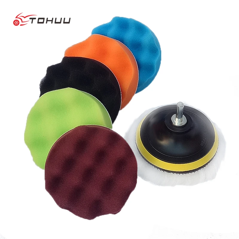 Buy New 8 Pieces car Wax Polishing Buffing Polishing Pad Kit sponge polishing