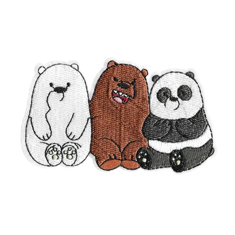 Животные голые медведи милые гризли панда ледяной медведь джинсовые Kawaii нагрудные нашивки оптом значки аксессуары для одежды
