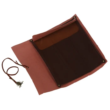 

PPYY NEW -1pcs Retro Vintage PU Leather Pirates Map Engraved Pencil Roll Up Case Bag Pen Pouch