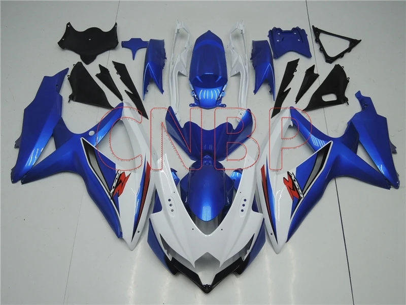 

Bodywork GSXR 600 2008 - 2010 K8 White Blue Body Kits GSX R 750 09 10 Abs Fairing GSXR 600 08 09 no paint