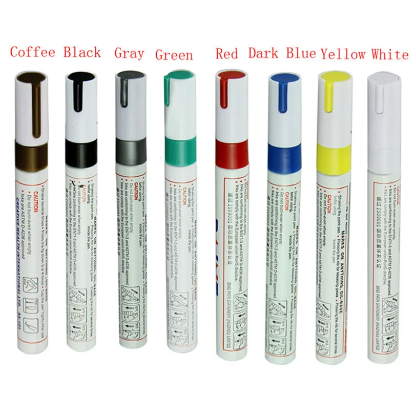 

Colorful Waterproof Car Wheel Tire Oily Mark Pen Auto Rubber Tyre Tread CD Metal Permanent Paint Marker Graffiti Marcador #30