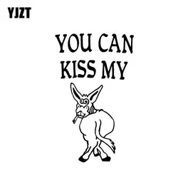 YJZT 9,1 см * 15 см вы можете Поцелуй меня виниловая наклейка мультфильм автомобиль стикер черный/Серебряный C3-0213