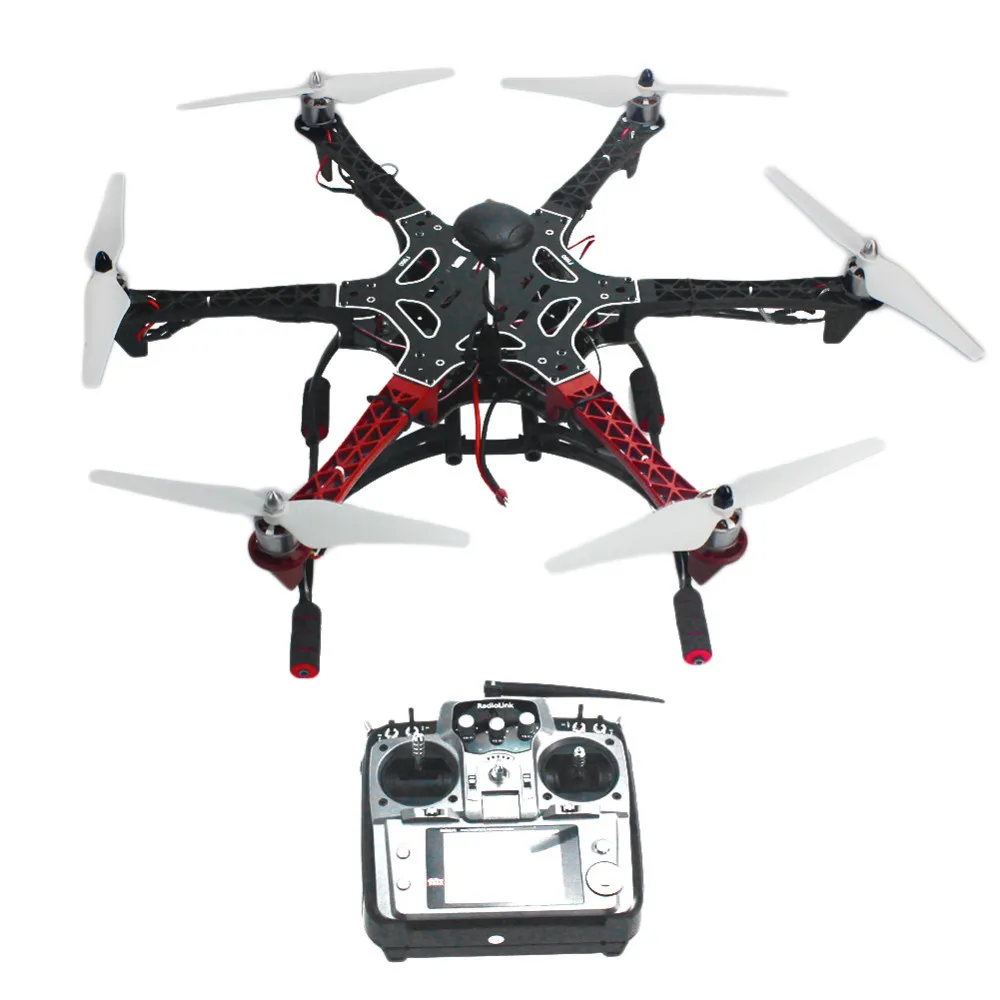 RC Самолеты Hexacopter вертолет АРФ Drone с AT10 TX/RX 550 Рамки GPS apm2.8 Игровые джойстики без Батарея f05114-ar