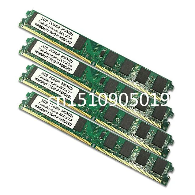 Абсолютно 10 шт 2 Гб PC2 6400 800 МГц DDR2 800 МГц 240PIN ram DIMM для настольной памяти