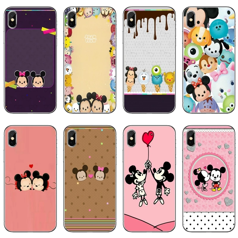 

Cartoon Tsum Tsum Mickey Minnie tpu soft case For Samsung Galaxy A10 A30 A40 A50 A60 A70 Huawei P30 lite pro P Smart Y6 2019