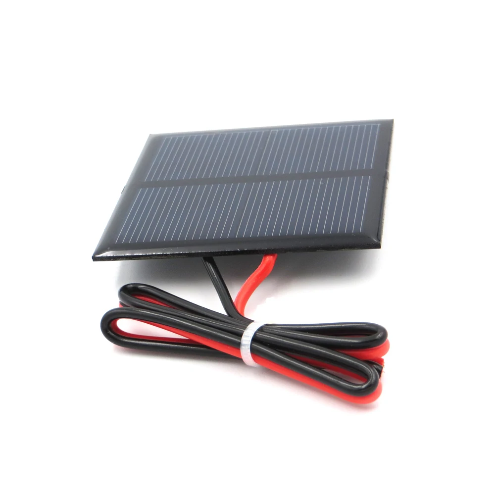 

1pc x 1V 500mA with 30cm extend wire Solar Panel Polycrystalline Silicon DIY Battery Charger Small Mini Solar Cell cable toy