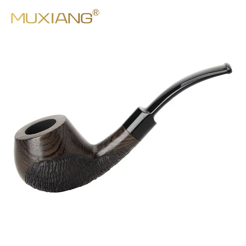 

MUXIANG 10 Smoking Tools Kit Ebony Wooden Smoking Pipe with 9 mm Filter Bent Saddle Stem Tobacco Pipe ac0021k01-ac0029k01