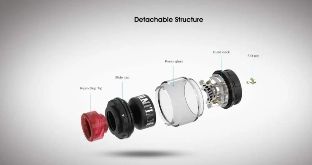 Оригинальный Vandy Vape Kylin V2 RTA бак 3 мл/5 мл Поддержка одной двойной катушки Vandyvape