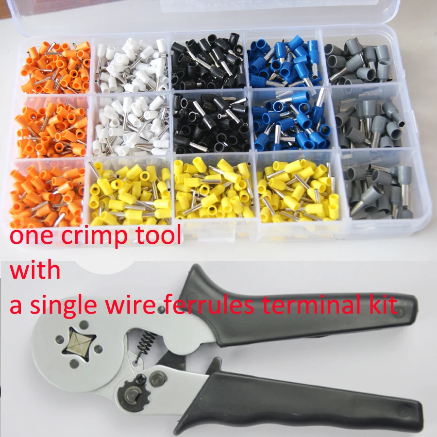Набор обжимных проводов 0 25 6 мм2 + набор 1000 шт.|wire ferrules|wire ferrule kitferrule kit |