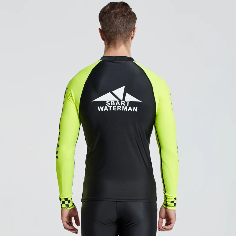 Мужская рубашка с длинными рукавами с защитой от сыпи UPF 50 быстросохнущая Рыбалка Плавание Серфинг подводное плавание УФ Защита от солнца облегающая футболка Костюмы