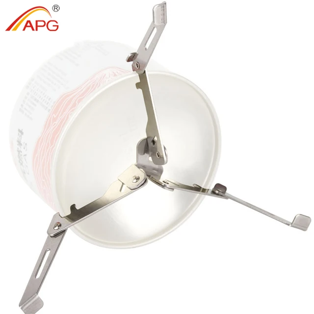 APG Camping Gas Tank Dual-purpose Folding Bracket Bottle Shelf Stand Stainless Steel Tripod Canister Stand For Cooking Gas Stove