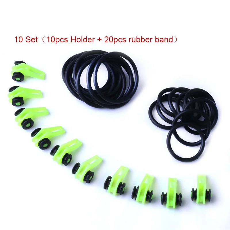 

10pcs Fishing Rod Pole Hook Secure Keeper Lure Spoon Bait Tackle Professional