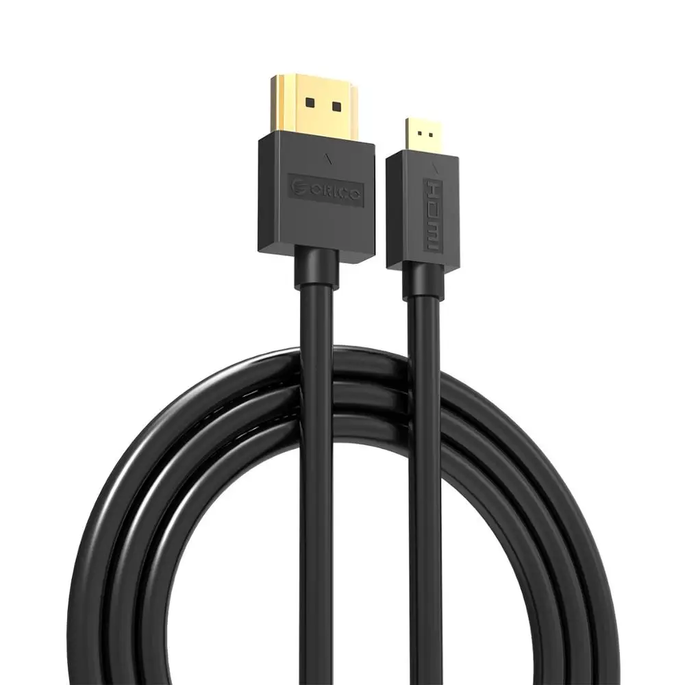 ORICO Mirco hdmi-hdmi кабель 4K 3D HDMI 2,0 разъем для ЖК-телевизора проектора PS3 PS4 xbox 360 PC HDMI видео кабель - Цвет: Черный